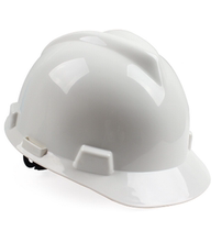 Meisian 10146458 standard PE white helmet one finger keycap lined with knitted fabric with D-shaped mandible belt