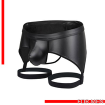 Sex panties Male gay attack hip small leather temptation open file trend personality sexy fun Ultra-thin passion free