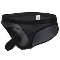 Mens underwear Ice silk elephant panties Male sex panties Boys sexy men transparent physiological penis jj set temptation