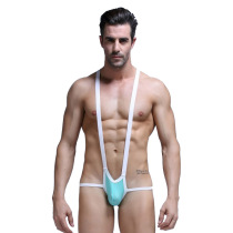 Sex underwear Mens special sex pajamas tempt men mens passion Mens transparent mesh one-piece sexy