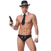 Police spice mens erotic lingerie for mens special seduction mens passion suit blood drips uniform pseudo-pussy