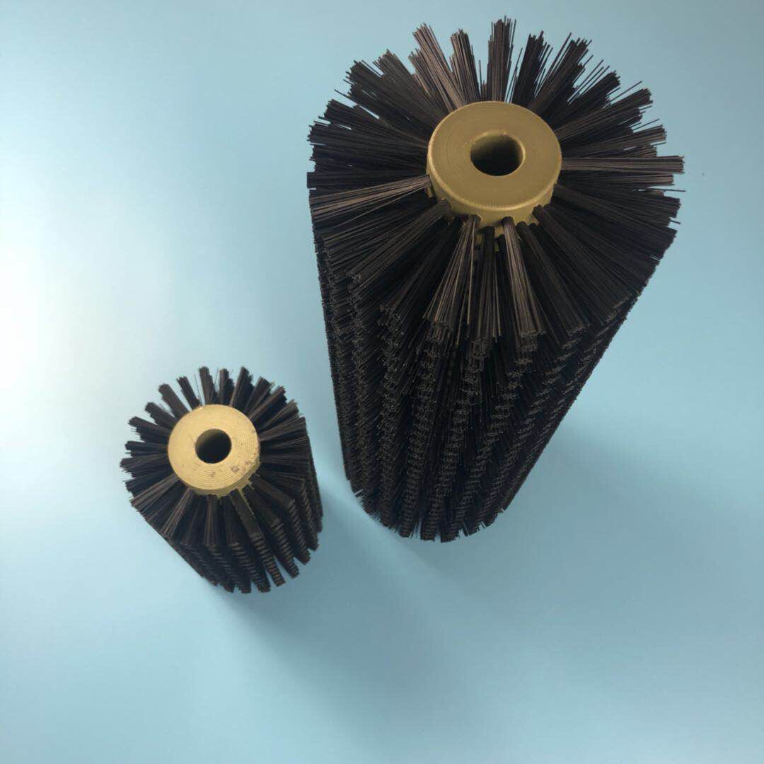 塑料定制抛光除尘小型空心钢丝刷滚筒工业尼龙丝辊刷子形圆盘毛刷