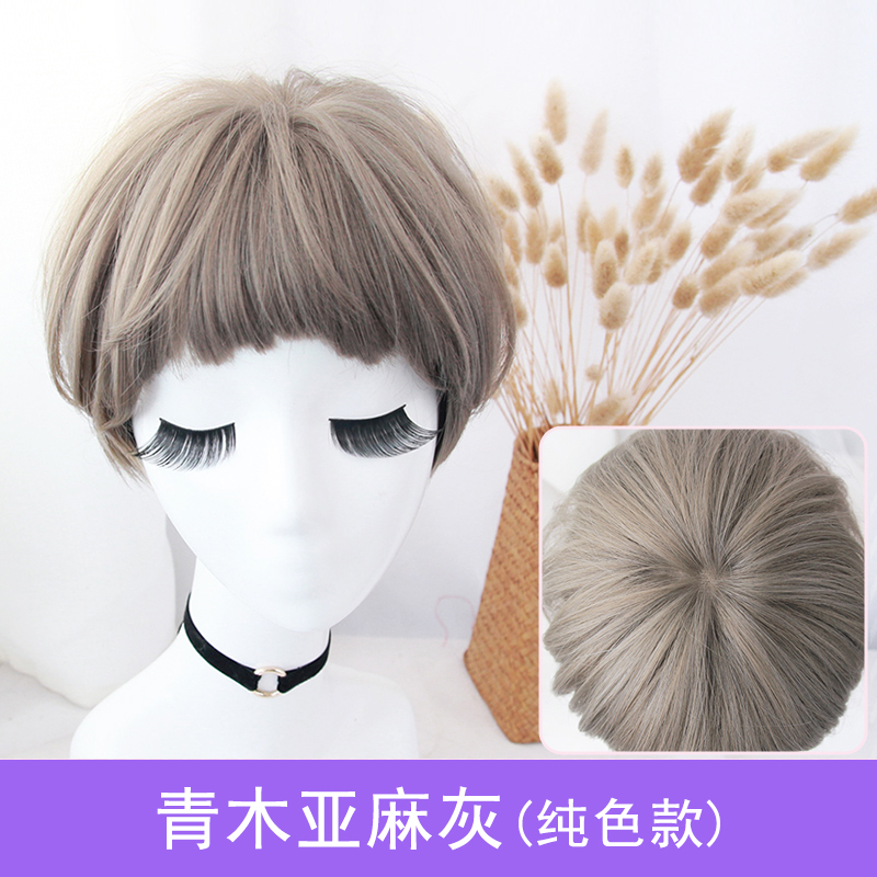 images 12:Wiggirl short hair bobo head korea wave head grandma gray fluffy and handsome net red kiel round face wig images 12:Wiggirl short hair bobo head korea wave head grandma gray fluffy and handsome net red kiel round face wig