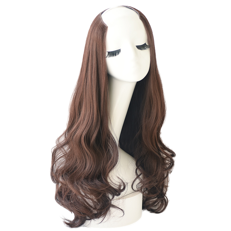 images 4:Long-haired red-colored round face with fluffy curly hair in the long-haired natural wave of wigs images 4:Long-haired red-colored round face with fluffy curly hair in the long-haired natural wave of wigs