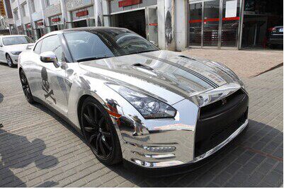 包递汽车电镀膜镜面亮光车身改色膜可拉伸整车贴膜3层带气槽