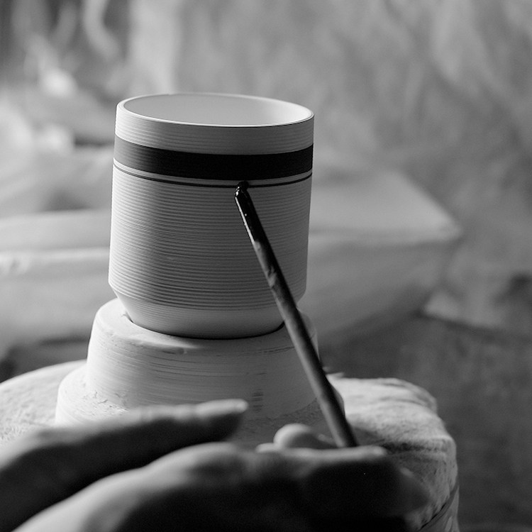 新品#蓝边收口杯