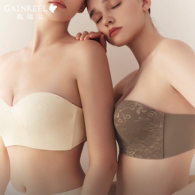 Greer Seamless Lace Strapless Underwear Women's Anti-Slip Push-Up ຊຸດຊັ້ນໃນເຕົ້ານົມຂະຫນາດນ້ອຍ