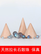 India natural grey moonstone crystal loose bead feldspar round bead bracelet semi-finished hand string accessories