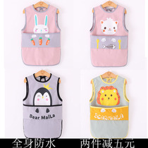 Baby Eating Hood Clothes Summer Sleeveless Waterproof Lengthened Anti-Wear Nursery School Drawing Clothing Male Girl Enclosure Breathable