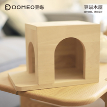 DOMEO Solid wood Chinchilla wooden house Chinchilla nest Chinchilla cabinet cage Cat Cat Solid wood Chinchilla Villa