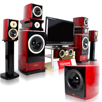 YOHONG Yinghan DT-80B true three-layer split 5 1 home theater audio set HIFI floor speaker