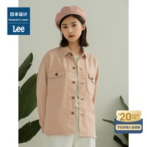 Lee mall with the same 21 summer new comfortable edition smoke pink lapel button womens jacket jacket LWT001459