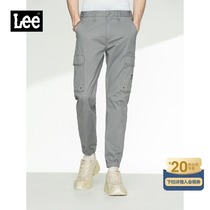 Lee shopping mall with the same 21 autumn new tooling pocket gray mens drawstring pants LMB1008105ED-007