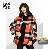 Lee XLINE 21 autumn new loose version plaid long-sleeved shirt womens trend LWT001787100-688