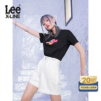 LeeXLINE 21 spring and summer new loose white crimped bud shorts female thin L370414EUCGM