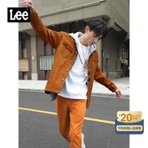 Lee mall with the same brown frock pocket casual jacket mens jacket trend L418776KJ81G