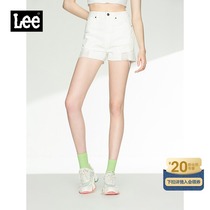 Lee mall with the same 21 spring and summer new white stretch denim shorts trend L398534EUBPH