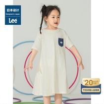 Lee mall with the same 21 summer new standard edition milky white long T-shirt girls dress LGB001496