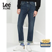 LeeXLINE 726 standard medium waist straight thickened blue mens jeans trend L127262EXBAM