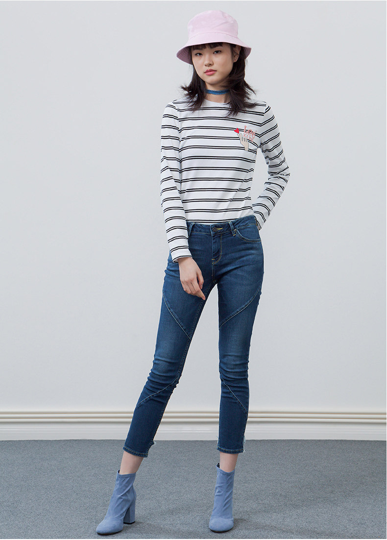 lee女装 2018春夏新品101 浅蓝色牛仔裤lws4153bq8ay