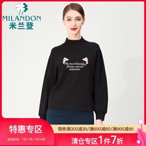 Miranda middle-aged mother outfit 2021 new short coat womens casual round neck sweater wild knitted T-shirt