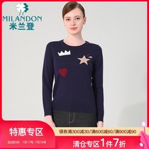 Milan Deng middle-aged mothers round-neck pullover sweater fashion and comfortable spring foreign style womens top sweater