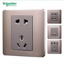 Schneider switch with five holes tap brown power panel 86 household two three socket wall concealed multi-control USB