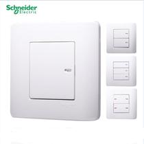 Schneider tap switch socket household 86 type wall panel one open single double open multi-control alarm blank board