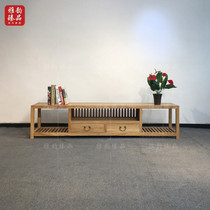 Old elm power amplifier New Chinese style solid wood furniture customization Simple audio-visual cabinet locker side cabinet TV cabinet customization