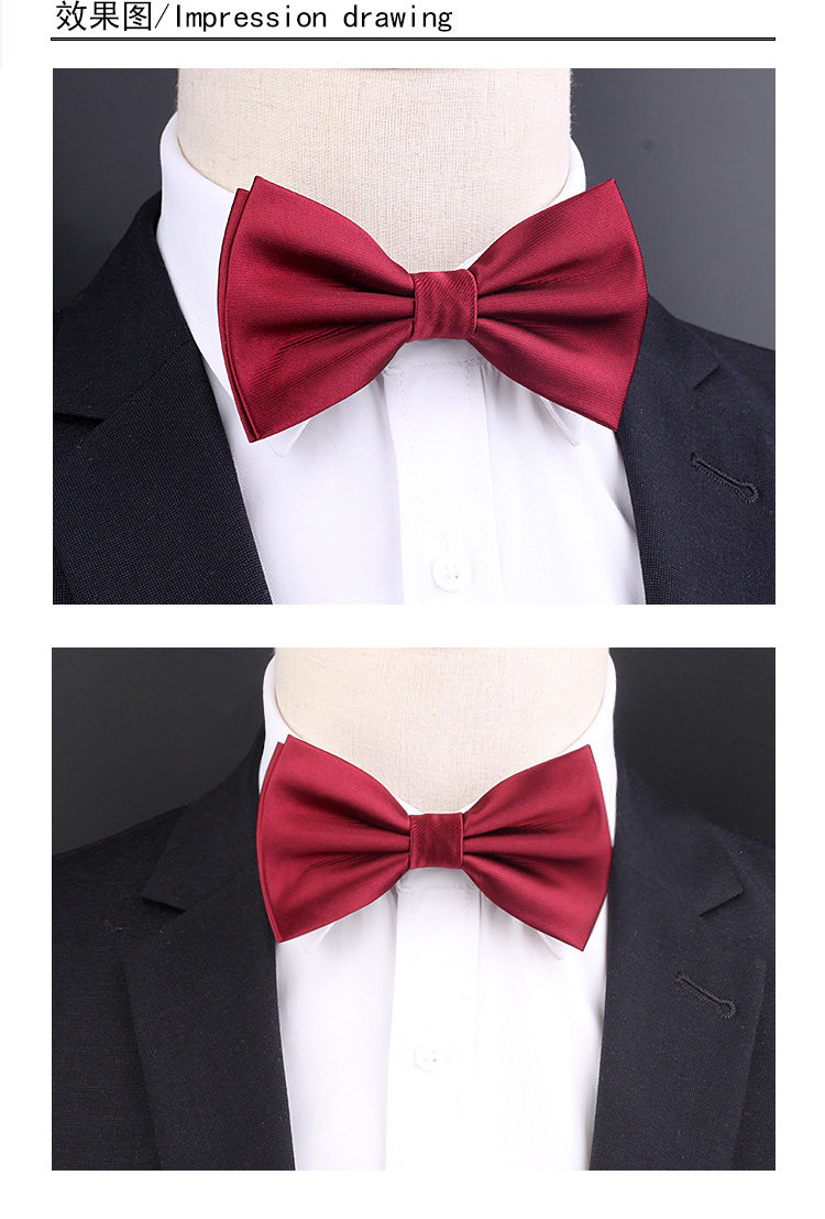 领结男结婚婚礼新郎蓝色领花兄弟团伴郎煲呔防真丝质地高档bowtie