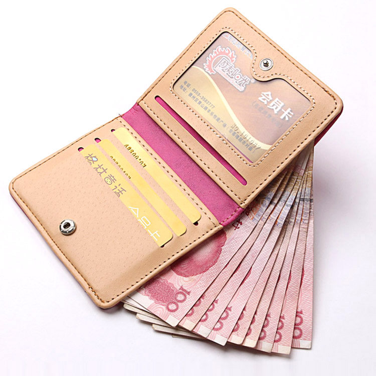 2016短款钱包多卡位卡包卡套女士银行卡迷你小钱夹复古磨砂新薄款