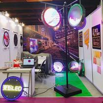 Led display screen advertising screen full color outdoor round LED dazzling double face p4 electronic screen finished product