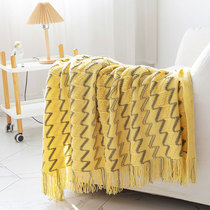 Knitted sofa blanket nap shawl blanket thin living room bed end bohemian office air conditioning blanket