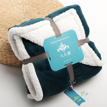 Blanket winter thick double lamb cashmere blanket office nap quilt winter single cap leg knee man
