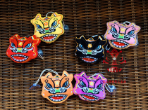 Popular promotion Lion keychain creative bag Lion head pendant Southern lion decoration Travel gift souvenir Lion dance