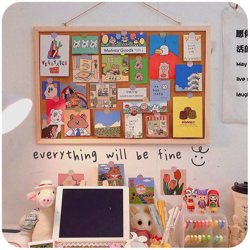 Cork board message board ins wind dormitory desktop notice board decoration hanging wall display felt noteboard photo wall