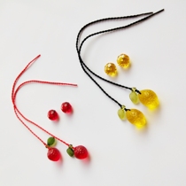 Strawberry lemon ear line 0-8 mm rope handwoven long earrings for sleeping and bathing without picking up art forest ornaments