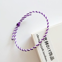 2 5mm fine-style colored bracelet minimalist with male and female hand ring rope length adjustable color customizable art forest ornament