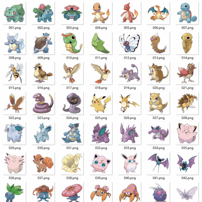 神奇宝贝小精灵画集美术原画手游游戏素材