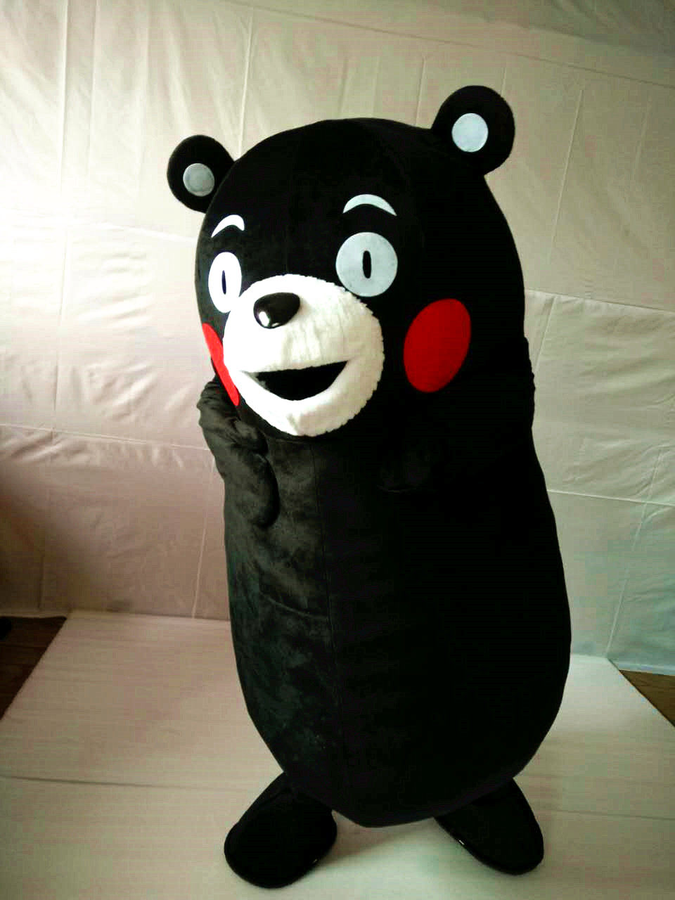 熊本熊卡通行走人偶服装卡通服装人偶服熊本君演出道具服黑熊现货_双