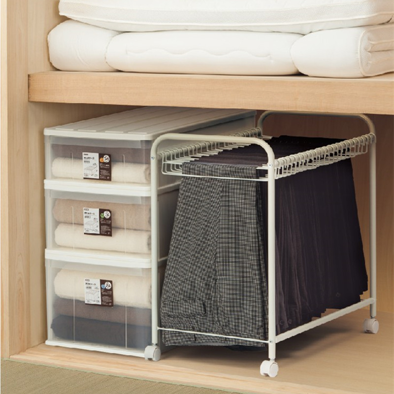 Pants storage artifact multi-layer pants shelf pants clip pants hanger home wardrobe storage pants hanger hanging scarf