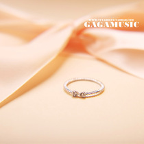 Korean version of Korean version high-quality AAA zircons inlaid with crystal butterfly knot ring emulation drill ring female tail ring