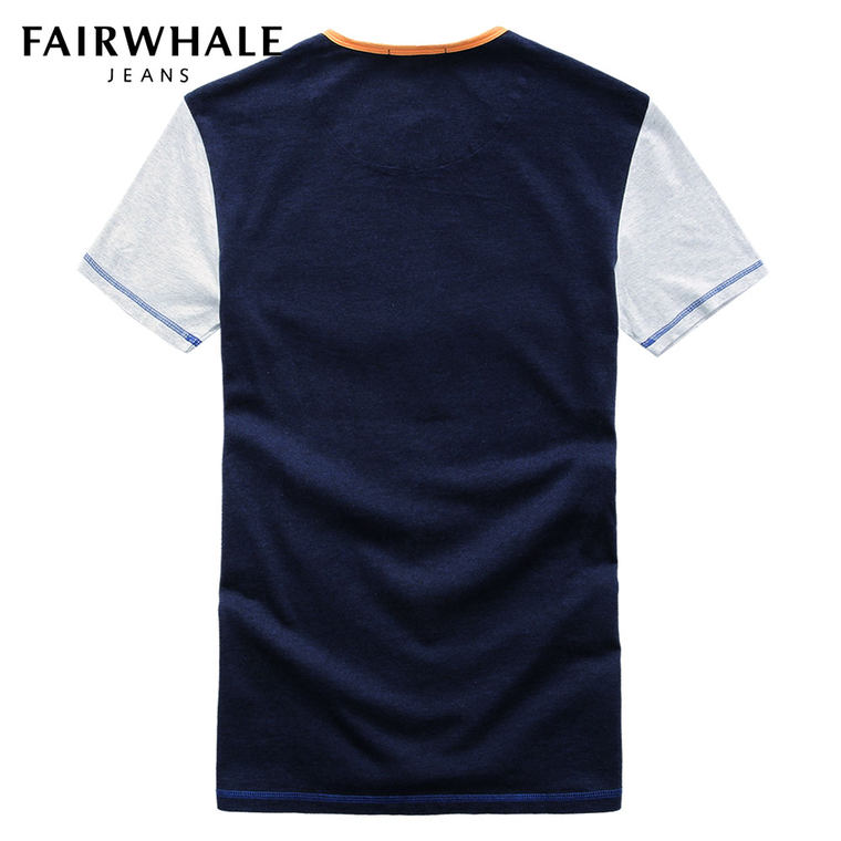 马克华菲短袖T恤 2015夏装新品男士修身印花圆领t恤打底衫
