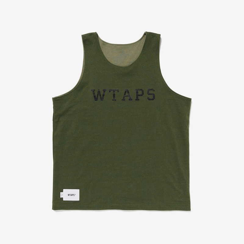 四季出品现货WTAPS MUDDY TANK TOP字母无袖T恤双面背心男款25SS