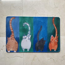 Kitty ground mat Kitchen Bedroom Bathroom Bathroom bathroom Absorbent Non-slip Mat Doorway Door-to-door Mat door Mat Doormat