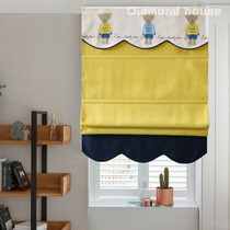 Special British bear Roman curtain Cartoon childrens room Boy Girl Roll curtain louver lifting curtain Custom curtain