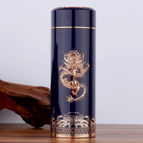 silver mug 999 silver water glass 3D solid dragon pattern 50 gr pure silver liner silver tea cup insulated cup snowflake silver cup