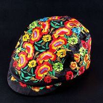 Ethnic style embroidered hat sun hat female autumn and winter outdoor sports sun hat leisure sunscreen female duck tongue ponytail hat