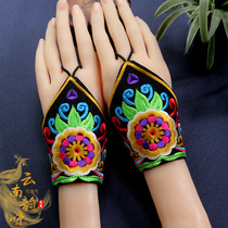 Embroidered short gloves Yunnan ethnic style Yang Liping with vintage Joker stage clothing accessories