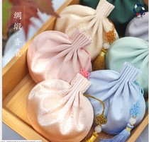 Pure color fragrance bag Chinese style man and woman hand-made ancient Chinese knotted Su satin with Hansuit bag empty bag gift
